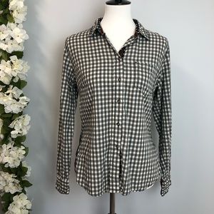 JACHS Girlfriend Gingham Button Down Shirt